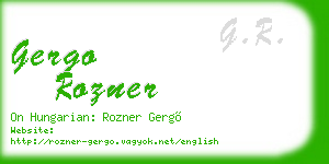 gergo rozner business card